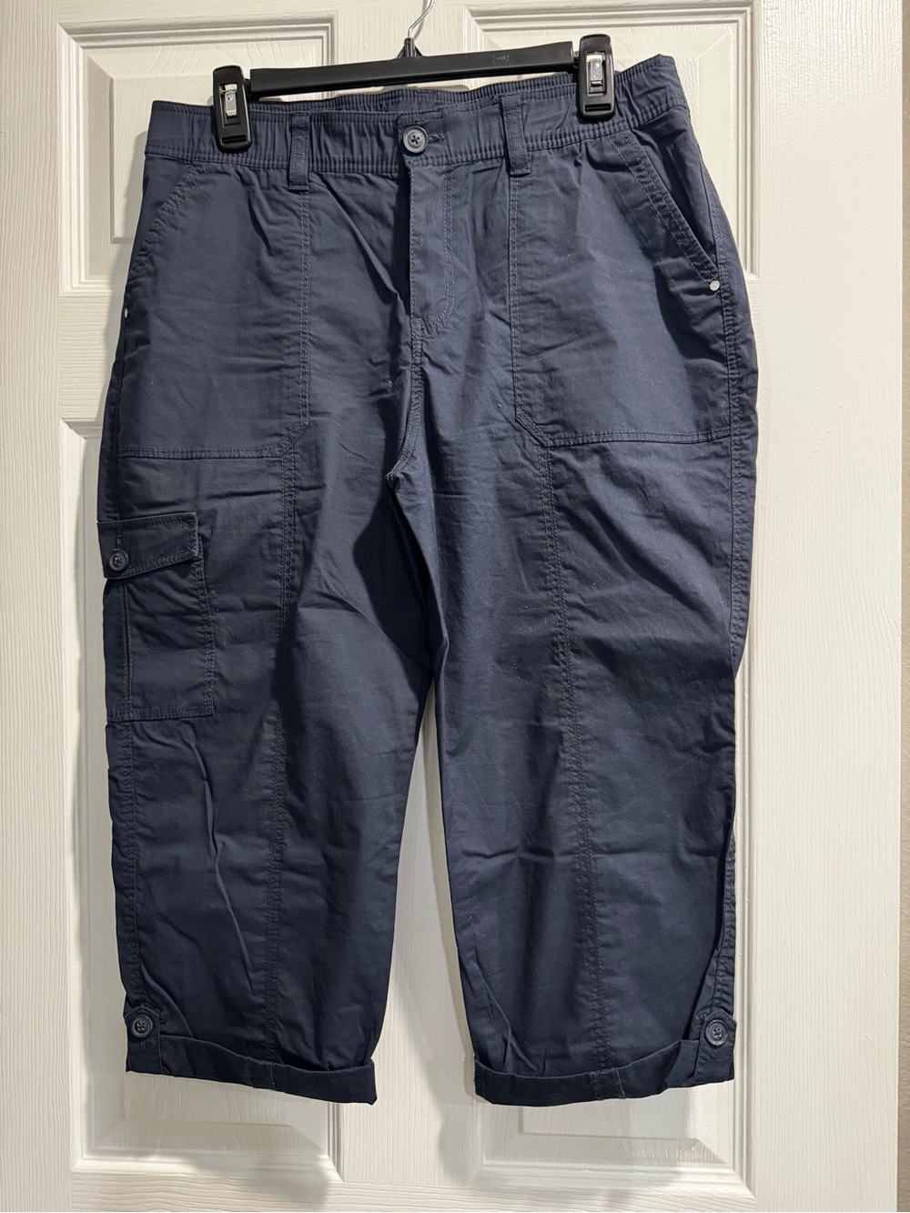 Chico's Navy Cargo Capri Pants